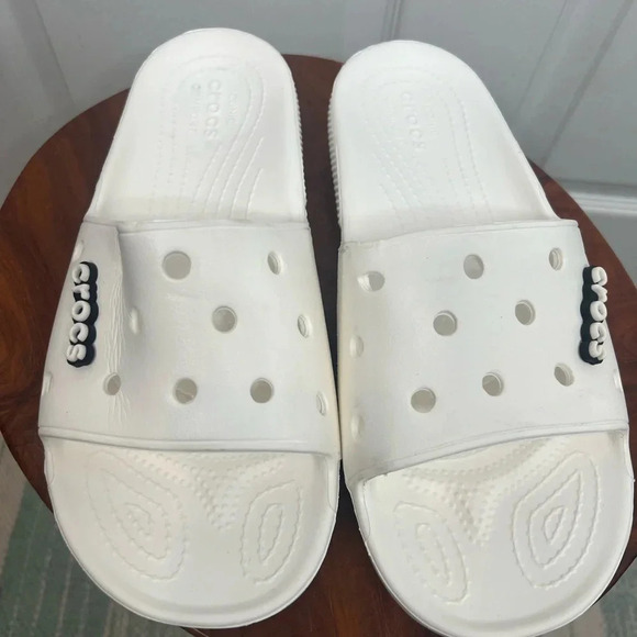 Crocs Classic Slide Sandals Unisex White Men's 10 / Women's 12 - Picture 3 of 12